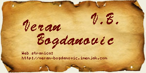 Veran Bogdanović vizit kartica